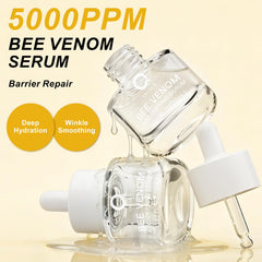 Qgala Bee Venom Serum dropper ready for precise application.