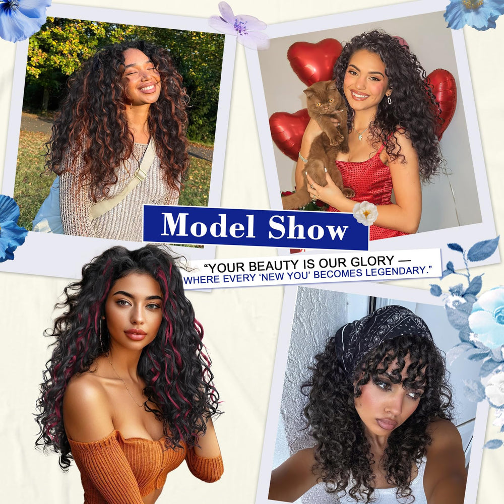 QGZ Curly Clip-in Extensions studio shot highlights true color accuracy