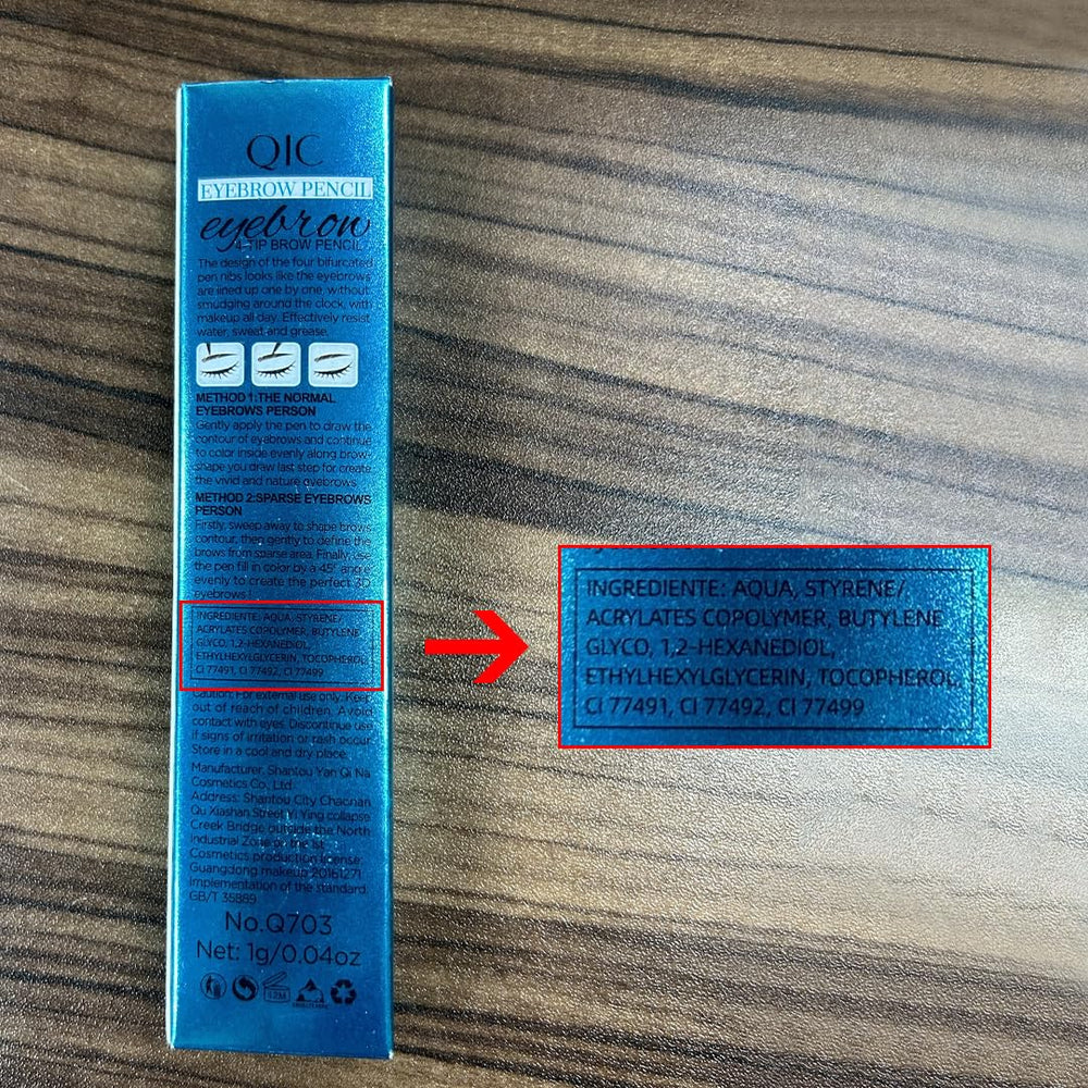 QIC Eyebrow microblade tip close-up for professional brow shaping.
