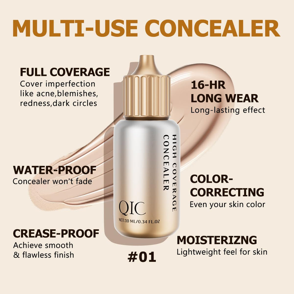 QIC Under Eye Concealer texture close-up highlighting hydration and smooth finish