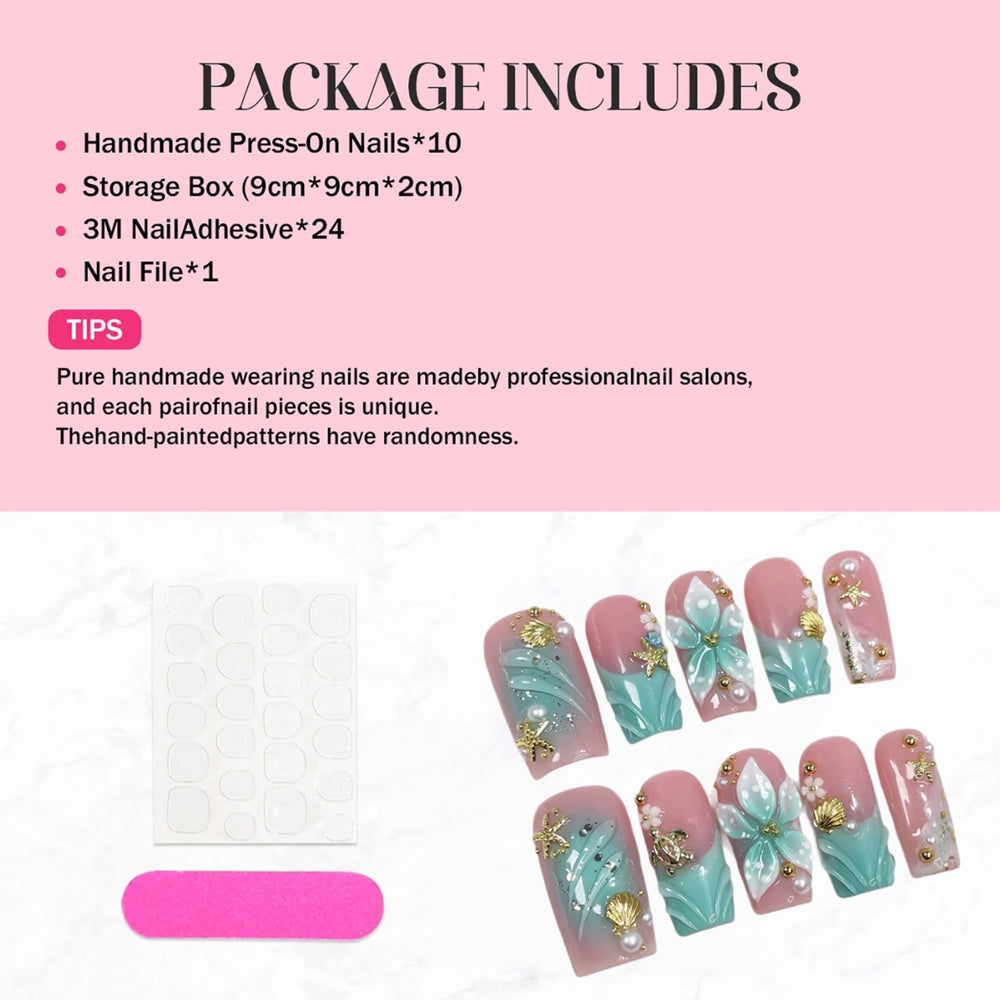 Qicaijia complete 10 piece set includes adhesive glue for secure application