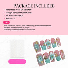 Qicaijia complete 10 piece set includes adhesive glue for secure application