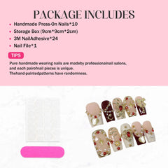 Qicaijia nails on hand display with smooth finish for daily wear