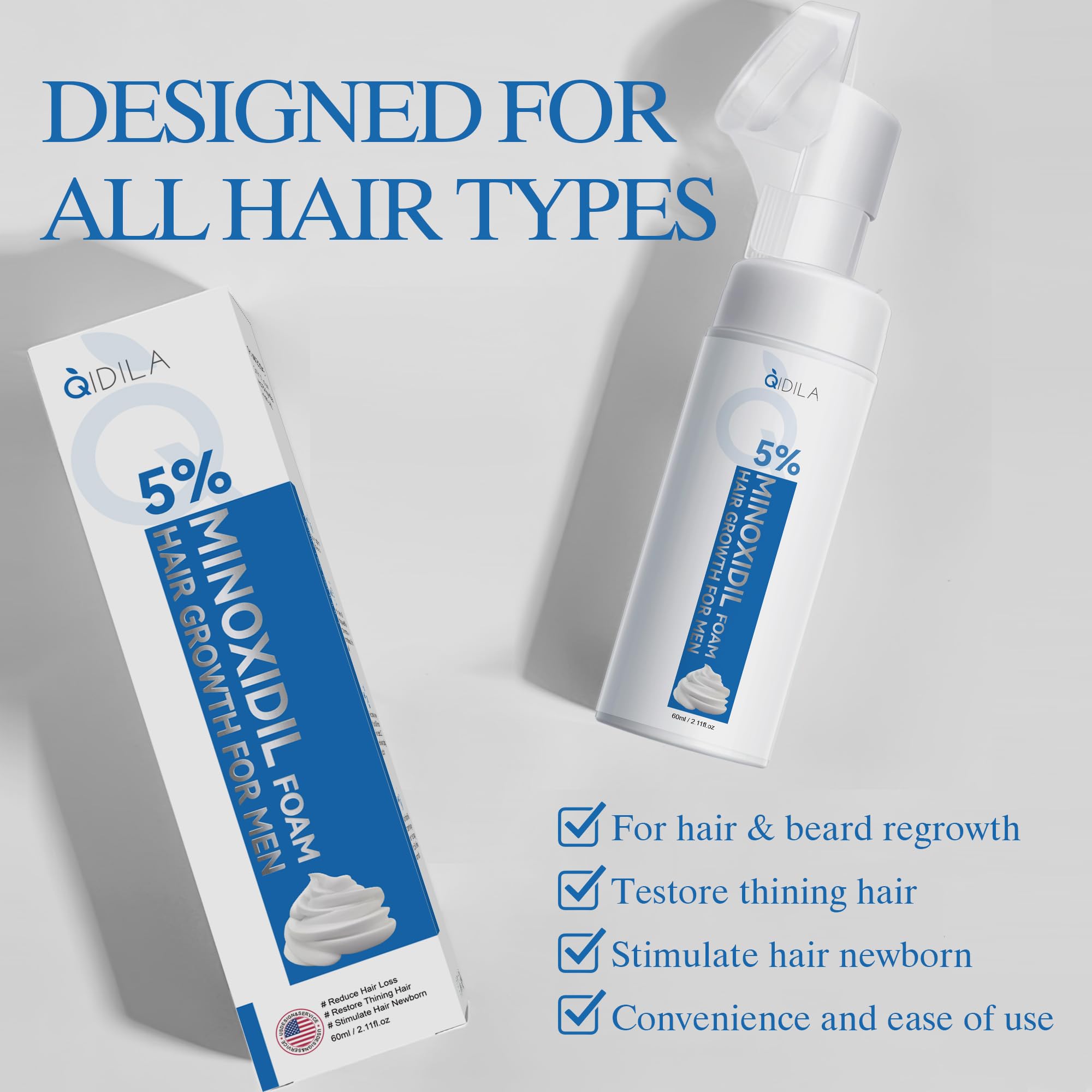 QIDILA silicone massage head helps even distribution and improves absorption during application.