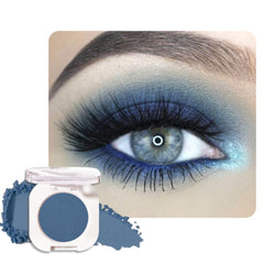 QIDSTERS blue matte single eyeshadow for a smooth, pigmented application.