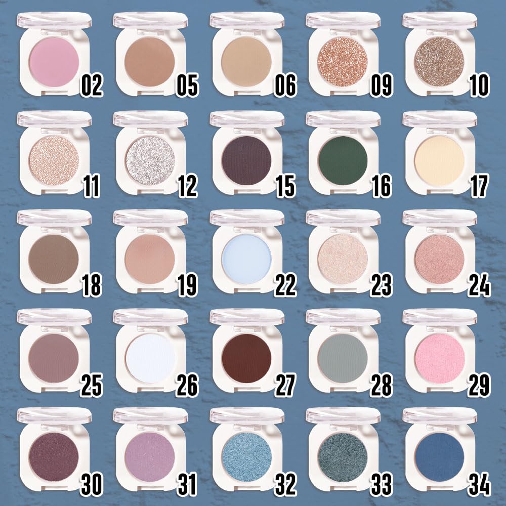 QIDSTERS blue metallic finish eye shadow with bold sheen.
