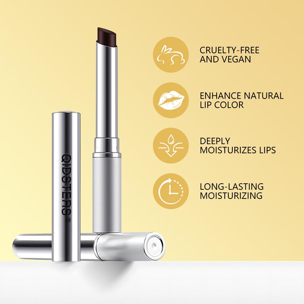 QIDSTERS Honey Lip Balm tint swatch showcases sheer color