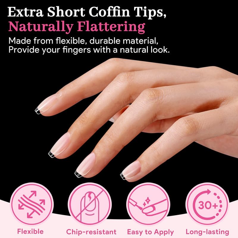 QIEK 240-piece set offers versatile options for everyday wear and creative nail art.