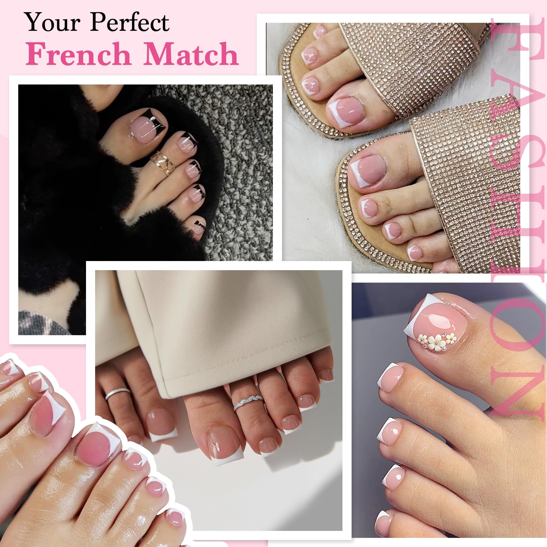 QIEK beginner-friendly pedicure in minutes with size tabs