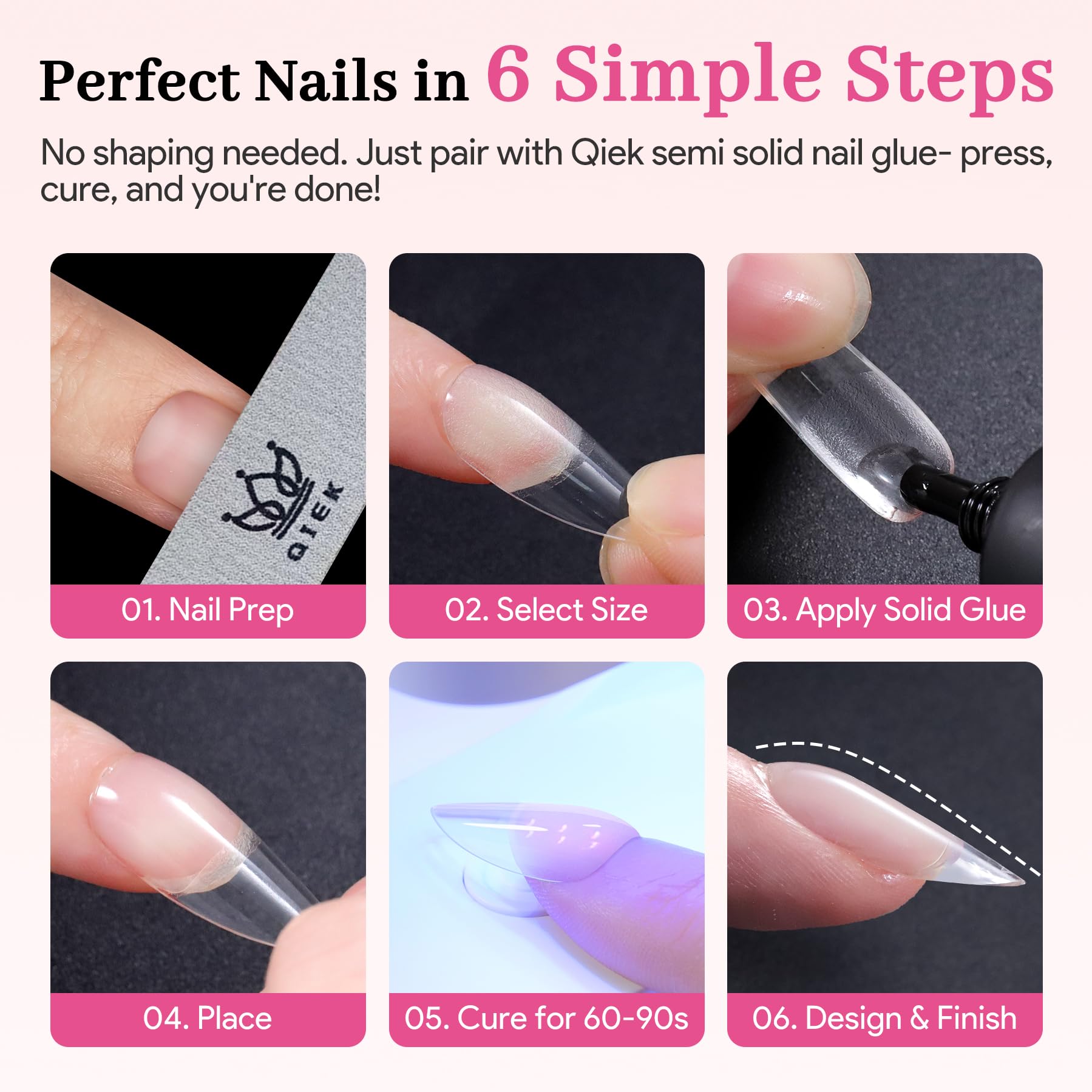 QIEK easy application for beginners with precision-fitting sizes