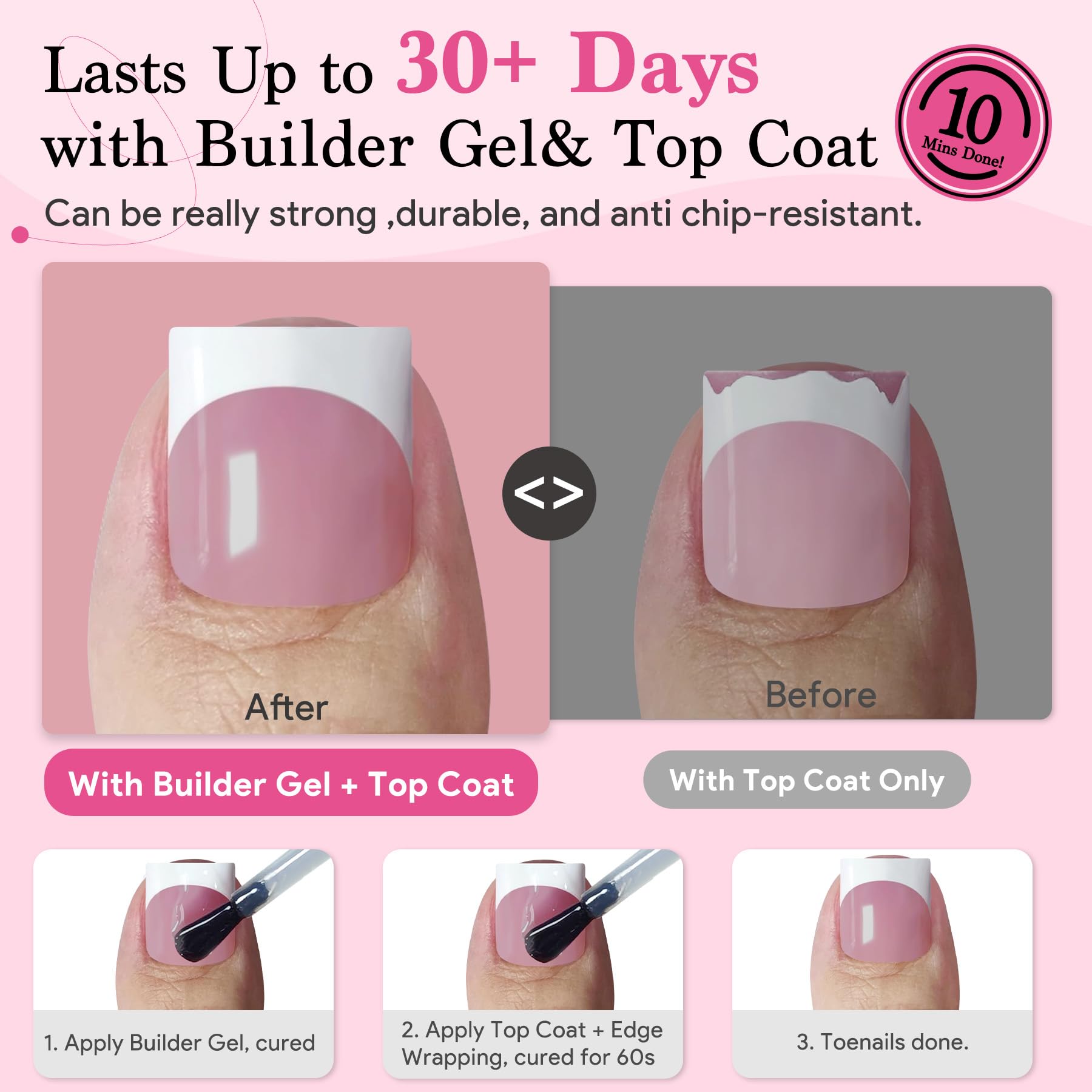 QIEK builder nail gel compatible for durable, long-lasting wear