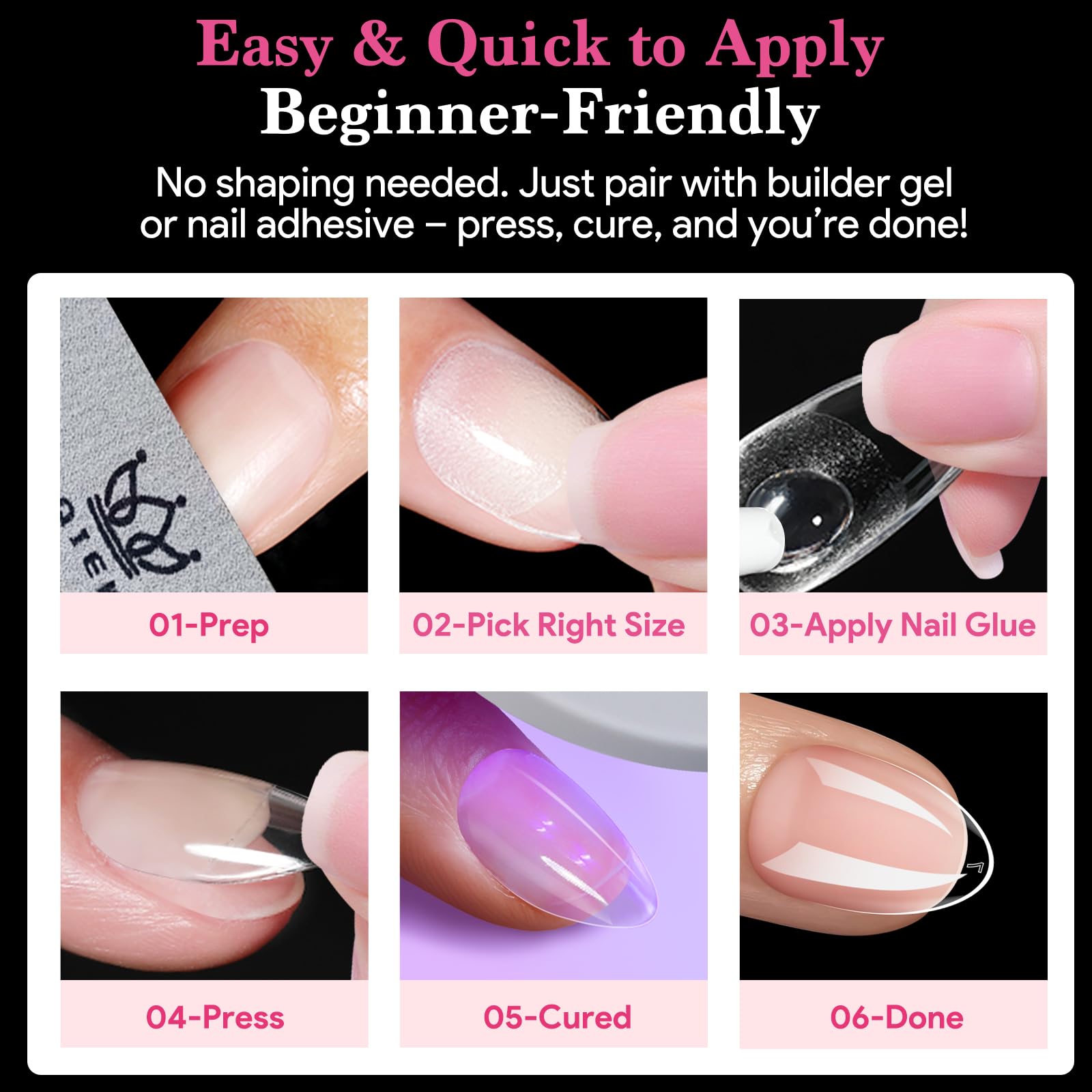 QIEK tips ideal for DIY and professional salon manicures at home or in-studio.