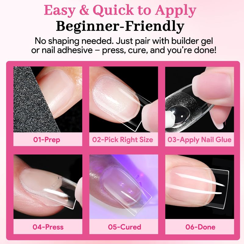 QIEK premium quality tips protect nails during daily activities.