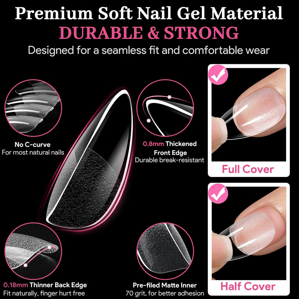 QIEK beginner-friendly nail tips enable professional-looking results at home.