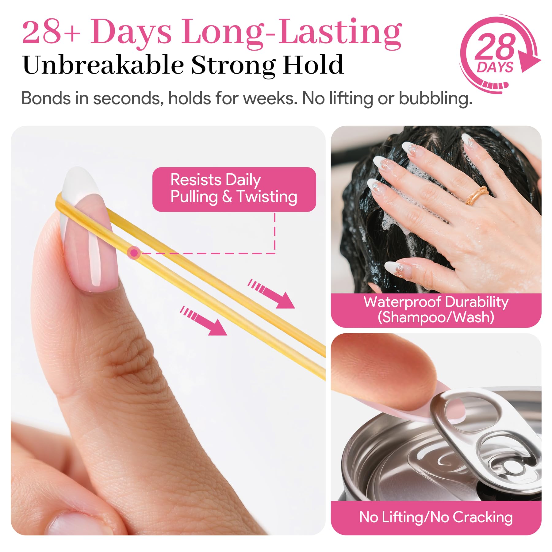 QIEK nail glue beginner-friendly with easy removal options