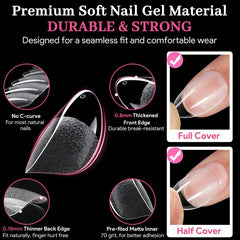 QIEK thick long-lasting nail tips on everyday wear