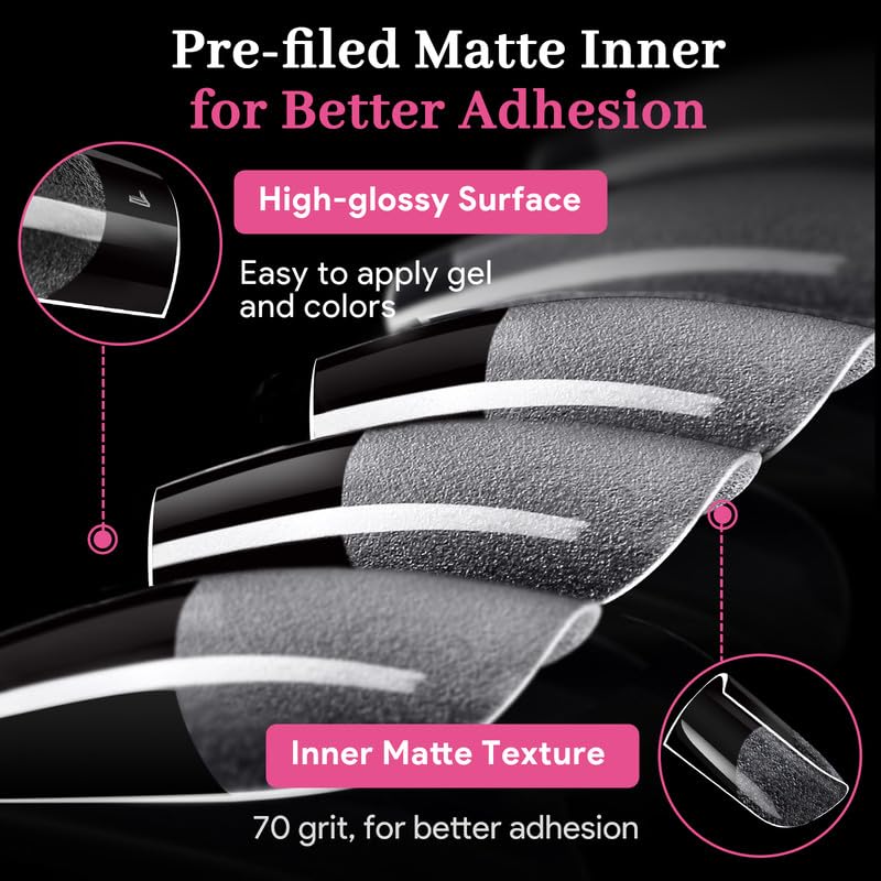 QIEK universal nail canvas supports gel, acrylic, dip, and press-ons.