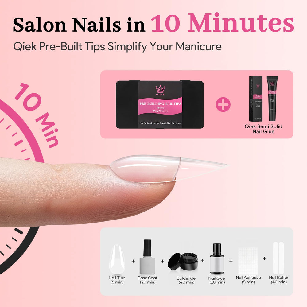 QIEK universal nails canvas supports gel, acrylic, dip
