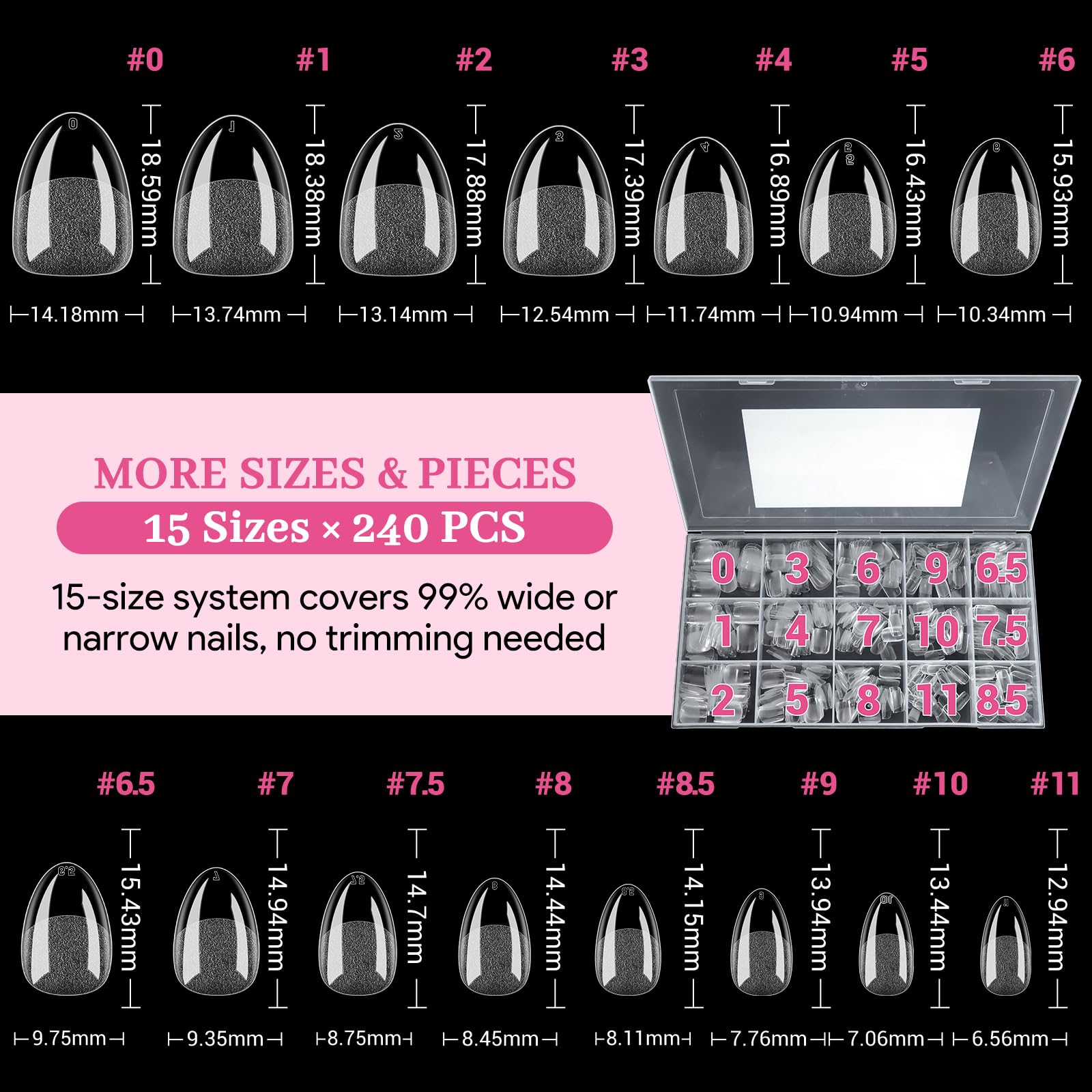 QIEK Universal Nail Canvas compatible with gel, acrylic, and dip powder.