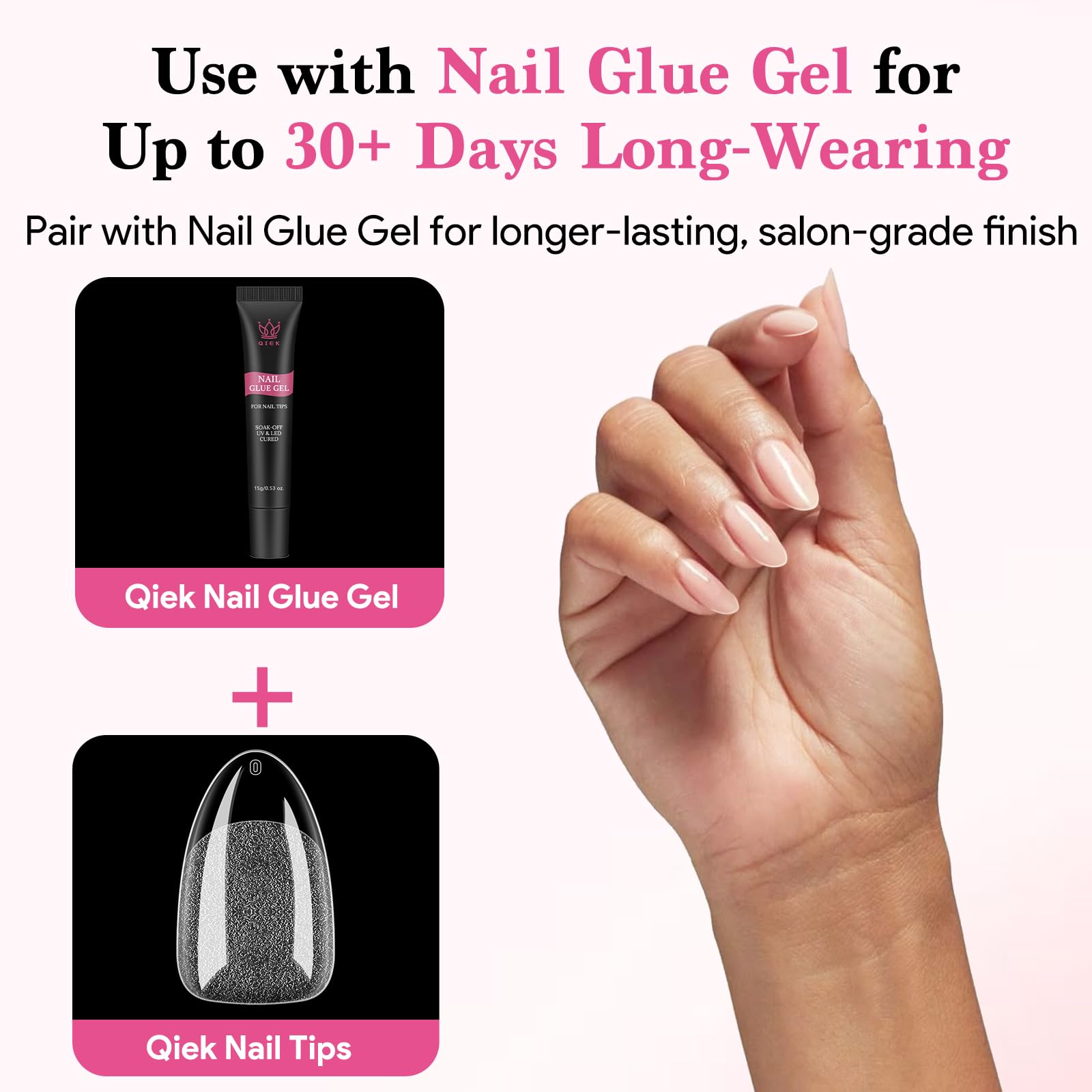 QIEK universal nail canvas supports gel, acrylic, dip powder, or press-ons.