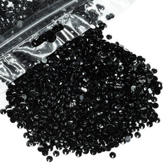 qiipii 3000pcs black rhinestones flatback for sparkling crafts