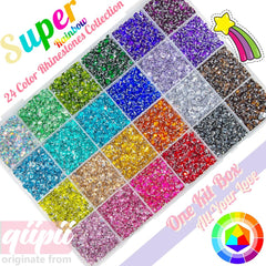 Qiipii 3mm and 4mm rhinestones close-up for precise detailing.