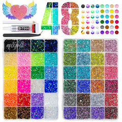 qiipii 48-color jelly AB 4mm rhinestones for vibrant DIY crafts