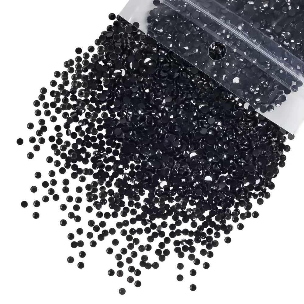 Qiipii black 3mm rhinestones with flatback for versatile craft décor.