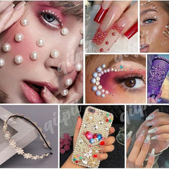 qiipii 4mm mini pearls ideal for nails and phone case decorations