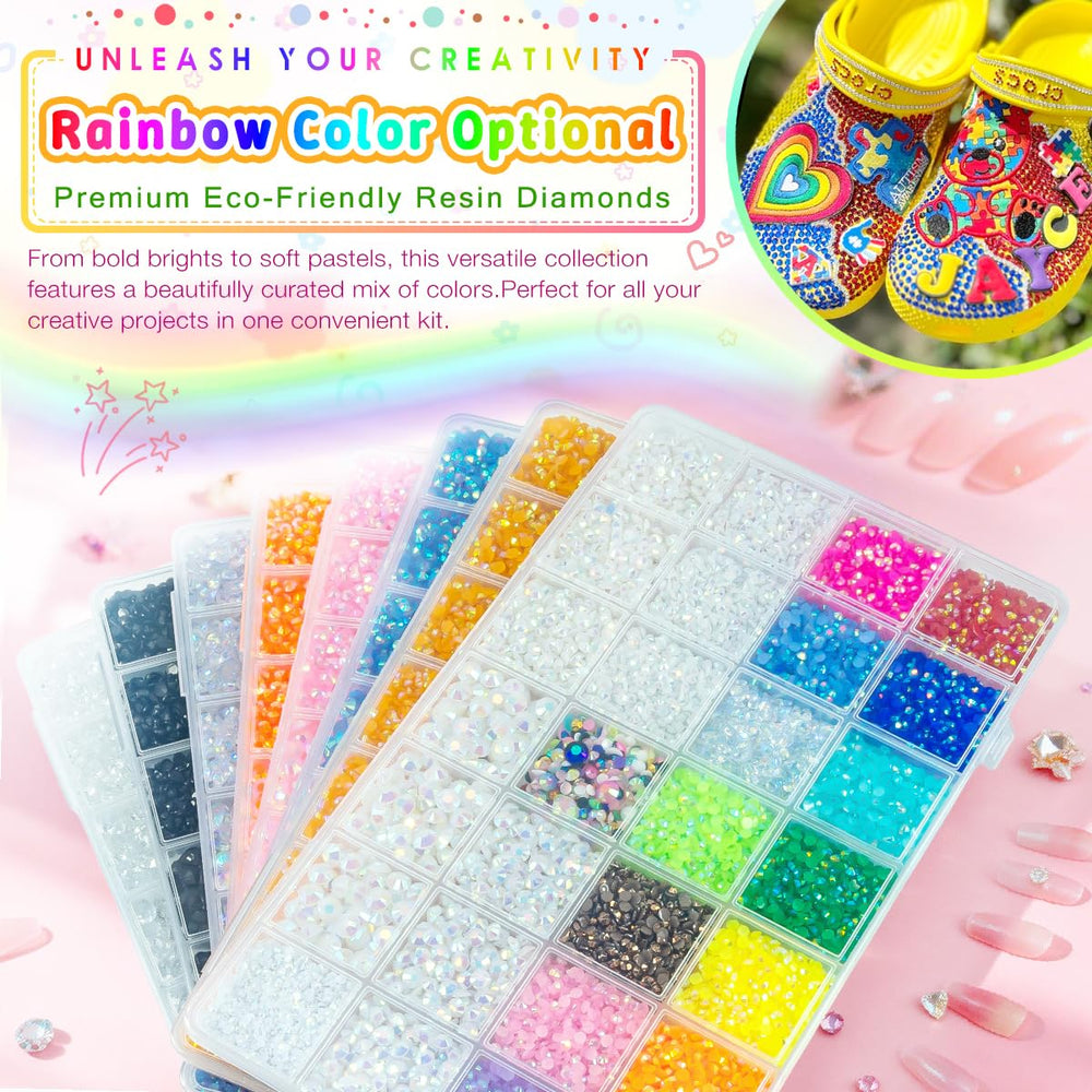 qiipii light pink AB rhinestones 5mm bring vibrant shimmer to bottles and beauty crafts