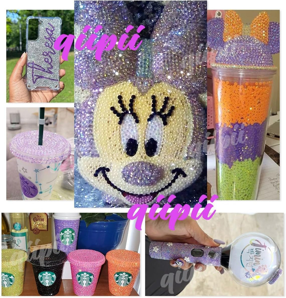 Qiipii jelly rhinestones for makeup accents add color and sparkle.