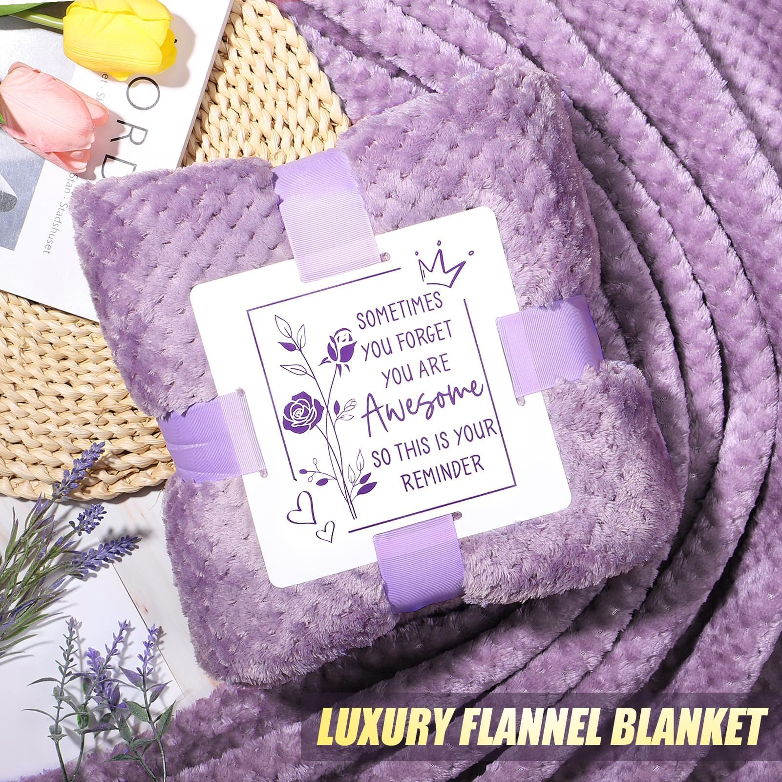 Qinline soft flannel blanket inviting cozy warmth for evenings at home.