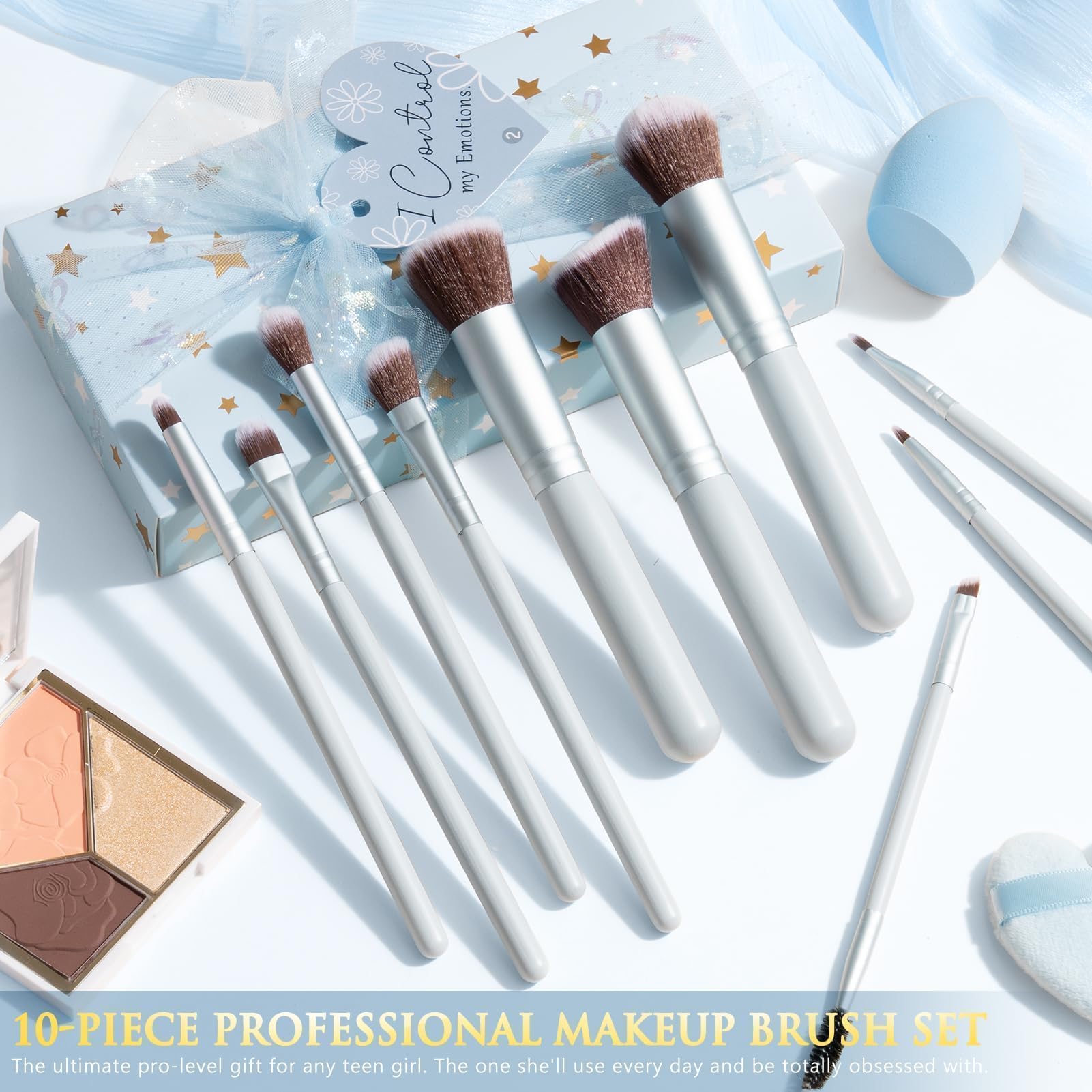 Qinline 24-piece press on nails with glue enables quick, creative nail looks.