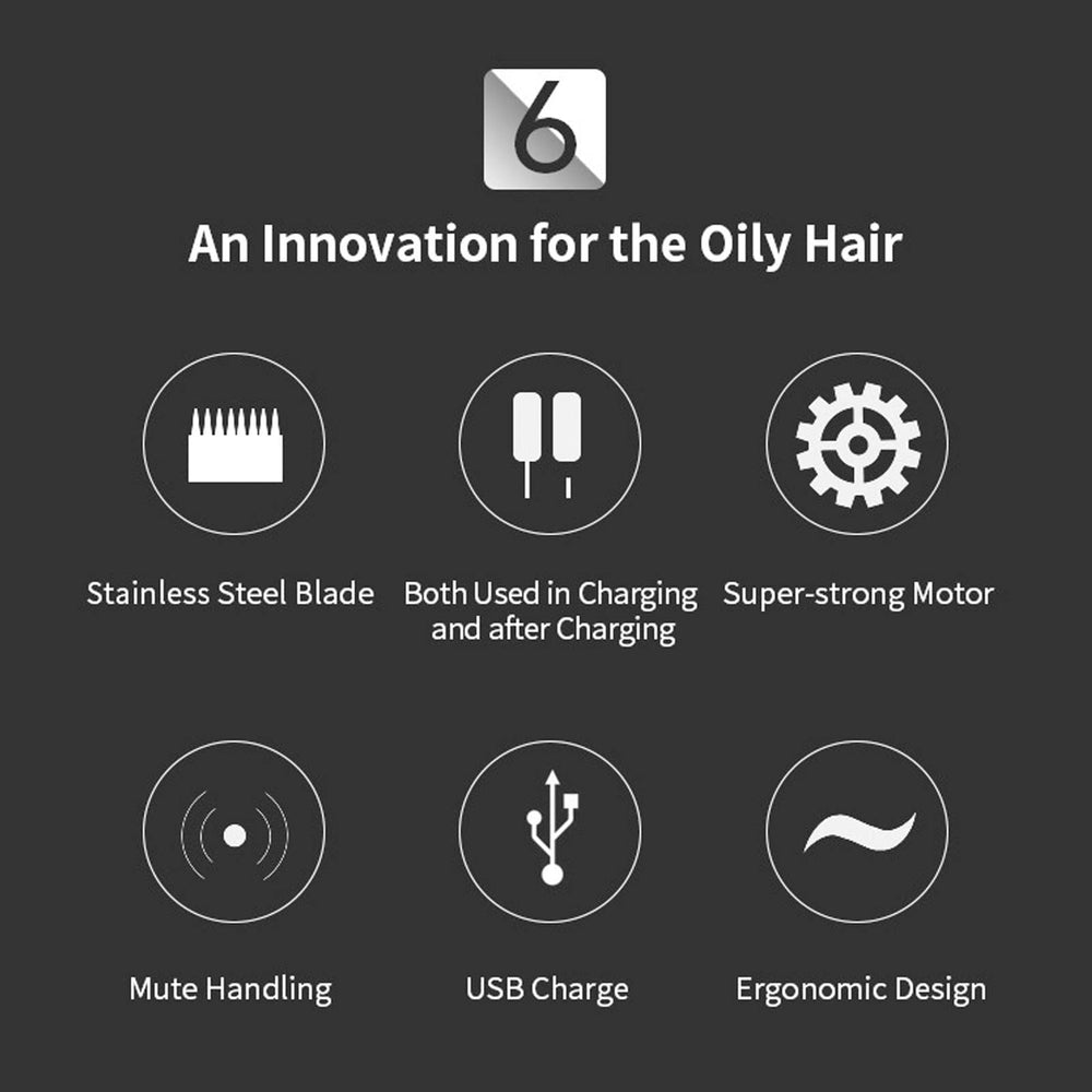 Qinlorgo professional clipper in use during a haircut.