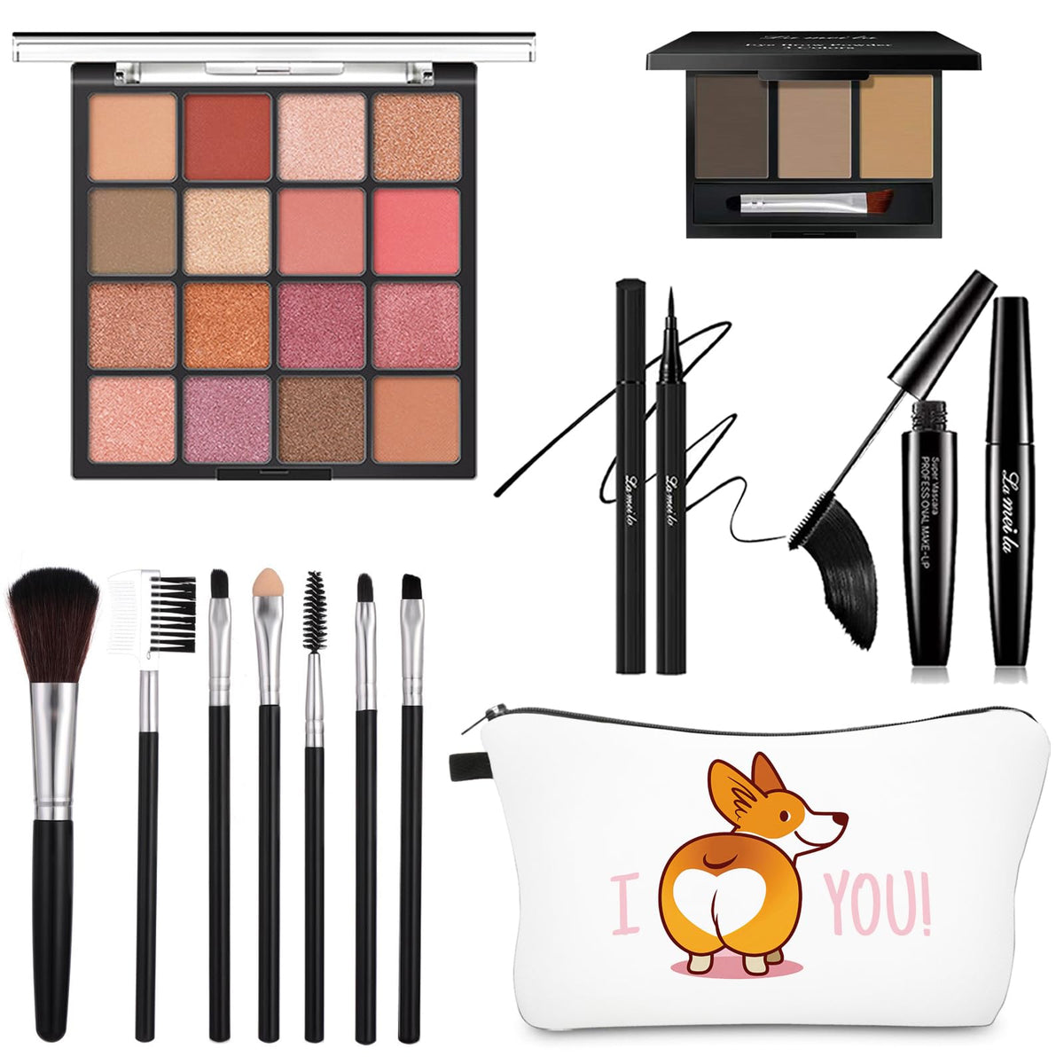 QIONG all-in-one purple eyeshadow palette for versatile day-to-night looks.