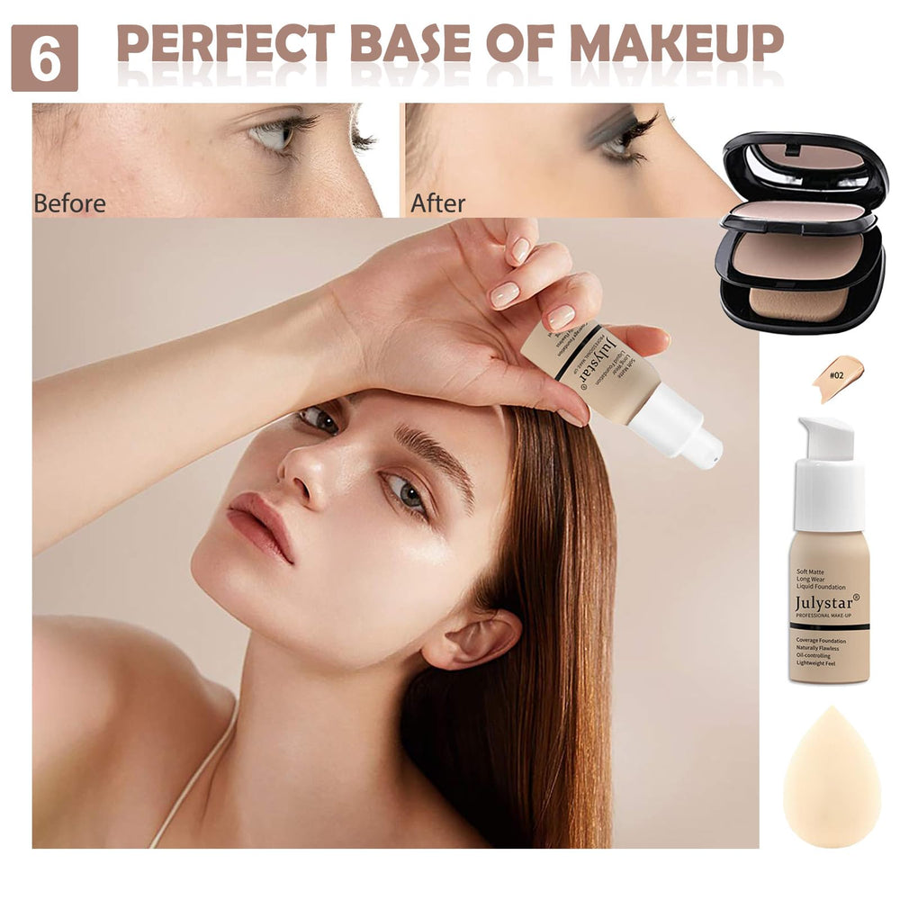 QIONG 7-piece brush set enables smooth blending and precise application