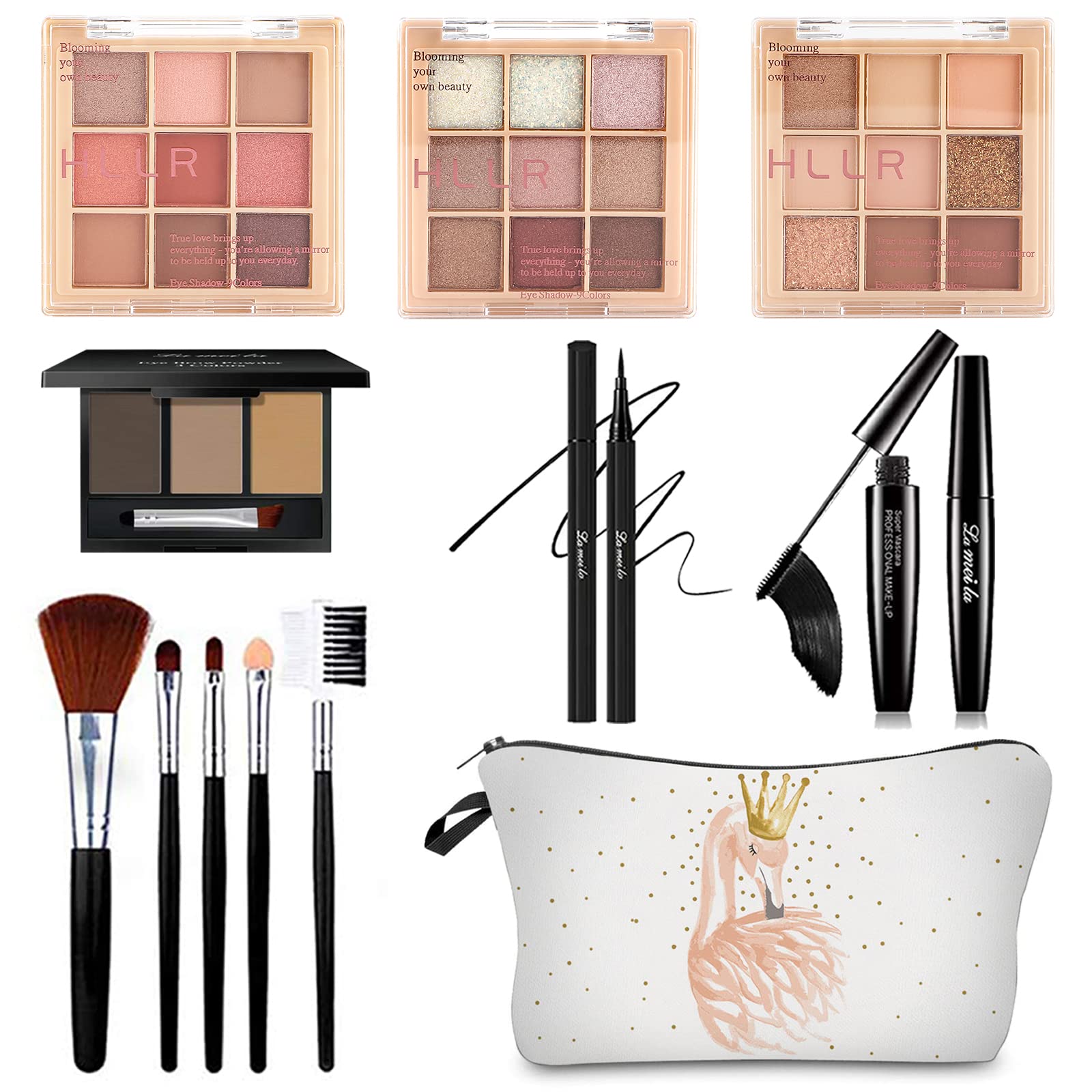 QIONG Flamingo all-in-one makeup kit palette for natural daytime looks