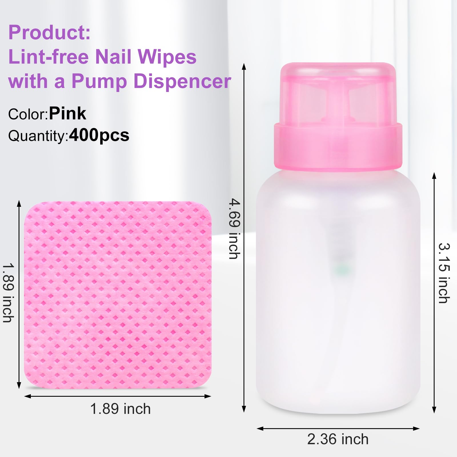 qiqibaobao-nail-wipes-lintfree-closeup: Close-up of lint-free wipes showing soft non-woven texture.