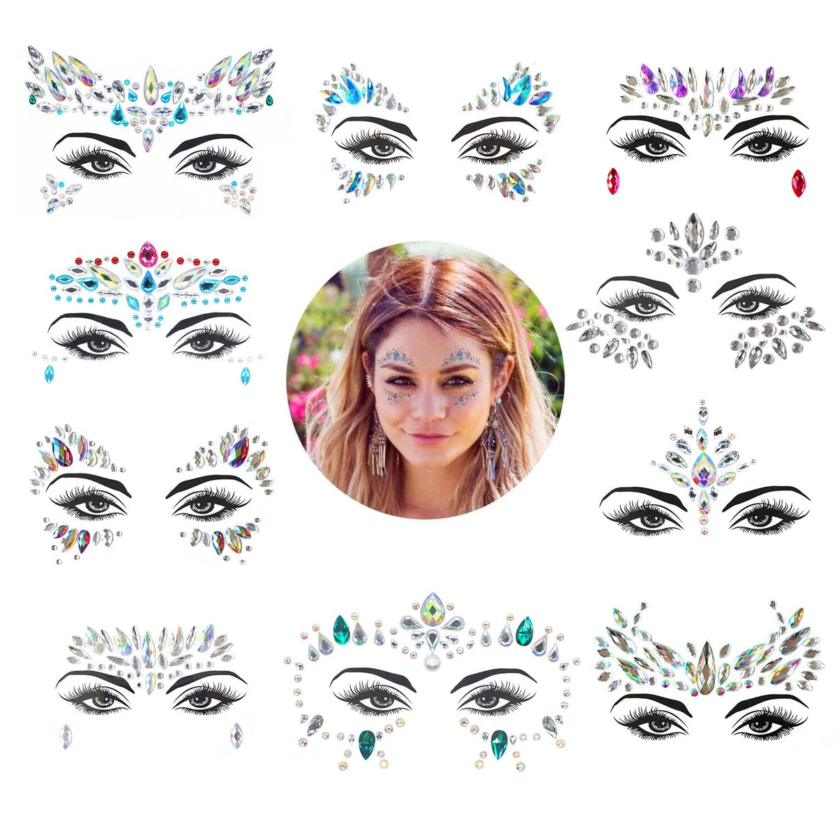 Qiseven face gems mermaid collection for dazzling festival looks and photos.