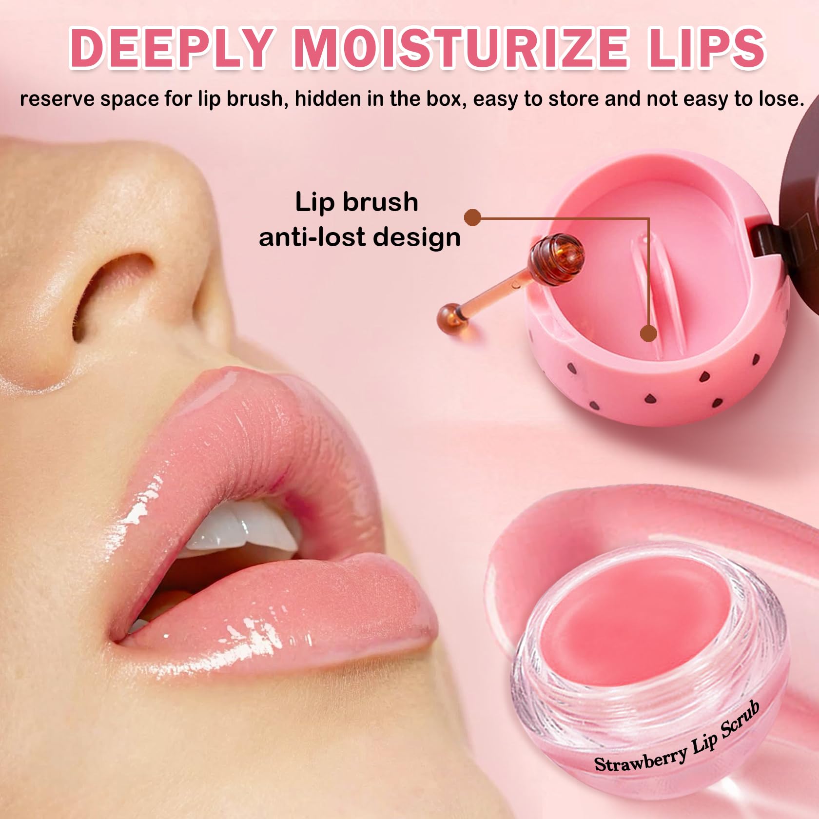 QIUFSSE honey pot with built-in brush for easy application.