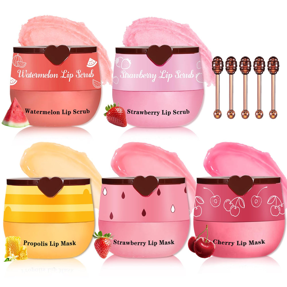 QIUFSSE lip scrub set packaging shown for premium lip care.