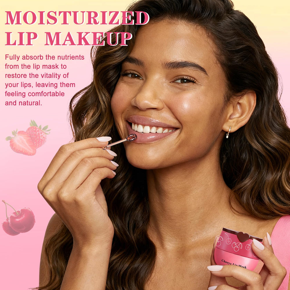 QIUFSSE strawberry lip scrub rinse-off demonstrating easy removal.