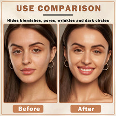 QIUFSSE foundation swatches showing natural tones and buildable coverage
