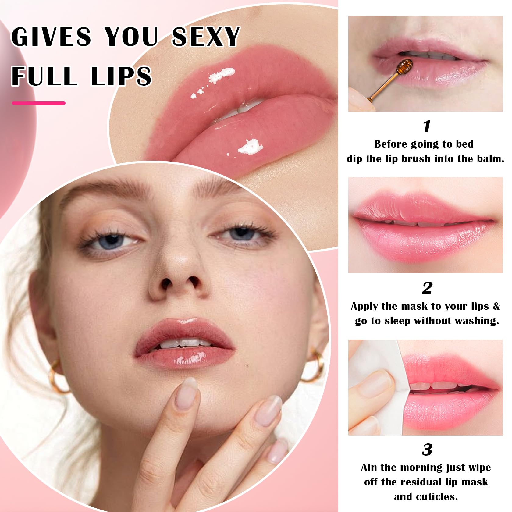 QIUFSSE day-use lip mask forms protective film for lipstick longevity