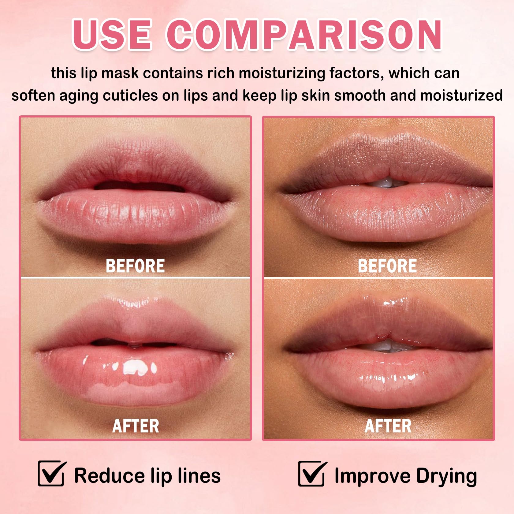 QIUFSSE Honey Pot Lip Balm Set coconut scent smooths and nourishes lips.