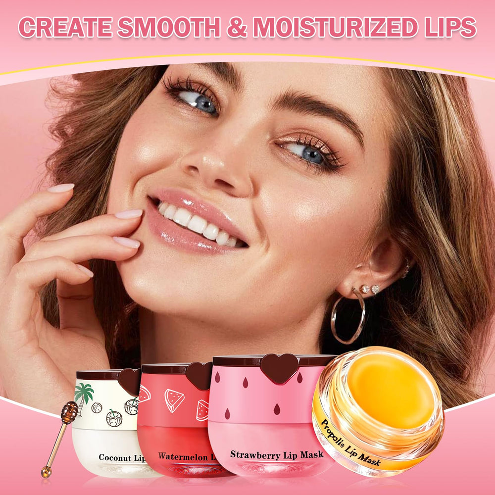 QIUFSSE Honey Pot lip balm set gift packaging perfect for gifting occasions.