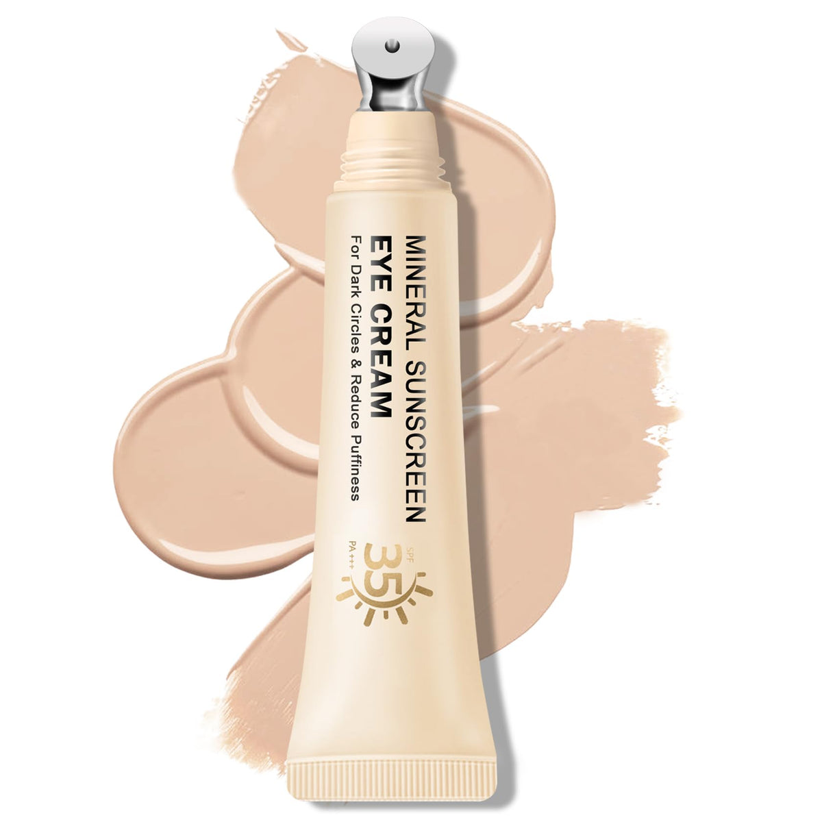 QIUFSSE Mineral Sunscreen Eye Cream bottle protecting eye skin from sun exposure