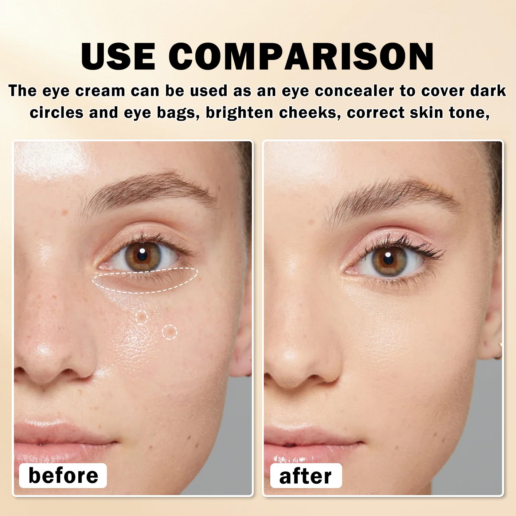 Close-up of creamy texture from QIUFSSE Mineral Sunscreen Eye Cream