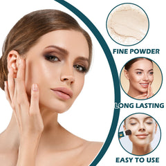 On-skin application shows matte, natural look with long-lasting makeup hold.