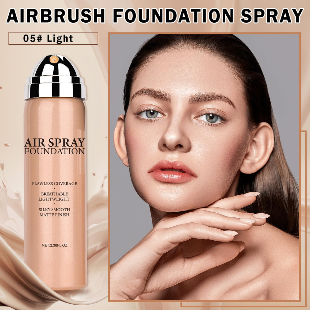 QIUFSSE full-coverage airbrush swatch showing even skin tone.